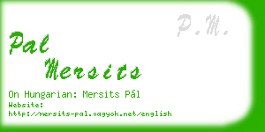 pal mersits business card
